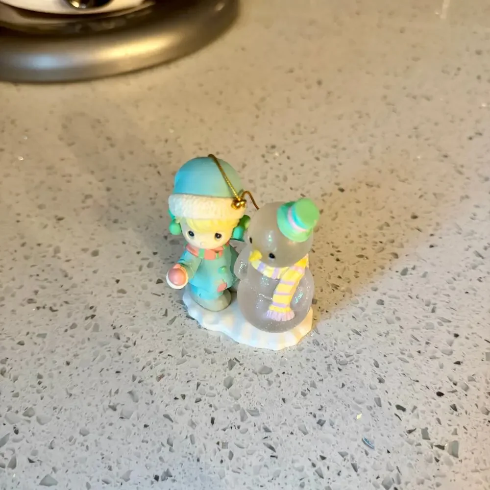 Vintage 1999 Precious Moments Christmas Ornament Light Up Holiday Decor Glitter